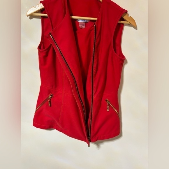 Auction listing-NYGARD- Red Denim Vest - Picture 4 of 6